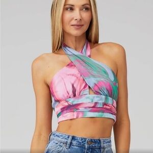REVOLVE – Amanda Uprichard tie crop top. Size small never worn.